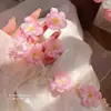 Pinza para el Cabello Súper Hada Flor Rosa, Pinza de Pato, Accesorio para el Cabello con Atmósfera Femenina Estilo Bosque, Adorno para el Cabello de Pinza Lateral Exquisito de Alta Gama