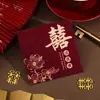 2025 Novo Casamento Casamento Casamento Bloqueando Porta Envelope Vermelho Especial de Casamento Estampagem a Quente Pequena Bolsa de Casamento Palavra Feliz de Casamento