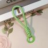 Cordón con Lanyard para Teléfono de Bloques de Color Anudado, Cadena Creativa Tejida Corta para Llavero de Botella de Agua, Correa Desmontable Anti-Pérdida de 12 cm