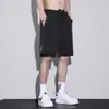 Pantalones cortos de seda de hielo para hombre, verano, finos, holgados, casuales, transpirables, de secado rápido, para correr al aire libre, deportes