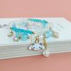 Pulseira Cinnamoroll Infantil Estilo Coreano Fresca e Fofa para Meninas, Verão Simples Estilo Floresta Aluno Melhor Amigo Pulseira de Cristal