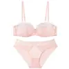 Estilo Transfronterizo Lencería de Sujetador Puro Deseo de Alta Gama, Conjunto de Sujetador Rojo Sexy Push-Up para Mujer Talla Grande para el Año de Nacimiento