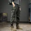 Nueva colección de otoño: Pantalones de trabajo americanos para hombre, de corte slim y elegantes, para uso en exteriores, con múltiples bolsillos y un diseño moderno de pierna cónica