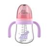 Biberón Baby One-Bite 210/270ml con Asa 0-12 Meses Serie Barriga de Embarazada Biberón de PP con Pajita