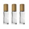 FONTE Fábrica de bambu tampa exterior de madeira transparente rolo garrafa bola de vidro bola de aço pequena amostra sub-frasco de perfume frasco