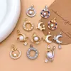 Pingente Anel de Pérola Design de Lua Colar Pingente Feminino Simples Moda Versátil Acessórios de Alto Padrão Não Desbotáveis