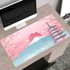 Mouse Pad Sakura Alargado Almofada de Mesa de Computador Espessada Estilo Chinês Borda com Travamento Tendência Nacional Escritório Almofada Grande para Teclado Almofada para Escrita