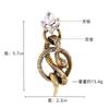 Broche de cobra retrô europeu e americano para homens casaco de terno para todos os pares anel clássico feminino cobra dupla nicho animal corpete