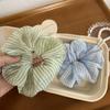 Anillo para el cabello de Corea del Sur, nuevo, azul y verde, con rayas pequeñas y frescas, para intestino grueso, con temperamento, bola de tela, anillo para el cabello, cuerda para el cabello, banda de goma, accesorios para el cabello