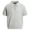Diseño Fresco y Transpirable de Verano, Camisa Polo Holgada Estilo Old Money con Cuello Henry, Camiseta de Punto de Manga Corta, Adecuada para Hombres y Mujeres