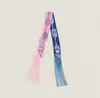 Bufanda con Borla Redonda 130*5 cm, Bufanda de Sarga de Seda Artificial, Cinta para el Cuello de Moda y Versátil, Lazo para Bolso