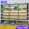 Industria vitivinícola italiana nogal industrial hierro estante para vino tinto estante para vino tinto de madera maciza europea de supermercado Estante para vino tinto directo de fábrica