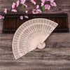 Abanico de talla en madera impresa china hueco industrial danza antiguo de madera plegable pintura en aerosol de color clásico de madera de mano de madera