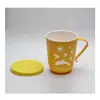 Productos de Comercio Exterior Taza de Caramelo de 400 ml sin Asa Doble Color Doble Capa Taza Cepillo Boca de Taza Taza de Leche Publicitaria