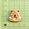 Urso de banho fofo de desenho animado urso infantil feito à mão diy acessórios de cola de creme resina adesivo de geladeira pacote de material para grampo de cabelo