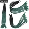 Pelucas Trenzadas de Colores Estilo Europeo y Americano, Coletas de Color Degradado, Trenzas de Espiga de Celebridades de Internet, Trenzas de Boxeadora de Tres Hebras para Discoteca