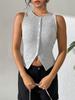 Ropa Europea y Americana de Amazon Primavera y Verano Nuevo Chaleco Sexy de Punto Cárdigan Slim Top de Comercio Exterior Transfronterizo