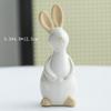 Adornos de conejo de cerámica de gres creativos y minimalistas modernos para sala de estar, hogar, mueble de vino, porche, mueble de TV, decoraciones artesanales
