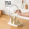 Estante de Doble Capa para Tapa de Olla y Tabla de Cortar de Lujo Ligero, Estante Transparente para Escurrir Espátulas y Cucharas en Encimera de Cocina, Estante de Almacenamiento para Tabla de Cortar