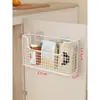 Estante de Almacenamiento para Cocina, Puerta de Gabinete, Montado en Pared, Caja de Almacenamiento para Papel Film y Bolsas de Basura, Canasta de Almacenamiento para Botellas y Frascos de Condimentos del Hogar
