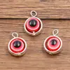 Colgante Ojo del Diablo de Aleación de Zinc de 5 Colores para Joyería DIY Conector Redondo Geométrico Accesorios para Collares Pulseras