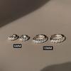 Brincos de Zircônia com Diamantes Inteiros de Luxo Leve Design de Nicho Brincos de Diamante Redondos Elegantes Estilosos Brincos de Alta Moda para Mulheres
