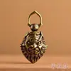 Llavero de Coche con Colgante de Campana de Cobre Estilo Antiguo Hecho a Mano Accesorio de Campana Adorno Colgante Colgante de Calabaza Regalo para Hombres y Mujeres