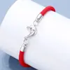 Pulsera de cuerda roja para pareja corazón hombres y mujeres un par de pulsera con letras estudiantes novias coreanas para enviar regalos de novia al por mayor