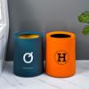 Cubo de basura para el hogar sin tapa con estampado de renos nórdicos estilo europeo creativo para baño, oficina, dormitorio, sala de estar