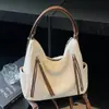 Estilo Coreano Normcore Versátil Cuero con Cera de Aceite Gran Capacidad Bolso de Hombro de Gama Alta para Viajes Diarios Bolso Cruzado Bolso de Mano Retro Transfronterizo
