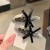 Pinza para el Cabello con Lazo de Pedrería de Lujo Ligero y Alta Gama, Pinza Lateral para Flequillo para Mujer, Pinza de Pato Simple y Versátil para Mujer