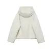 Jaqueta Bomber de Moletom com Capuz Elegante Nova Moda Europeia e Americana Transfronteiriça Feminina de Manga Longa 8073332