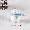 Novos acessórios decorativos de Natal com Papai Noel e boneco de neve, cenas de Natal em miniatura, meias de Natal, presentes, sinos e pequenas figuras de resina
