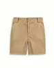 Pantalones Cortos Casuales de Verano para Niños, Pantalones de Uniforme Escolar, Pantalones Cortos Versátiles de Color Sólido para Traje, Resistentes a las Arrugas, Pantalones Cortos para Niños sin Planchado