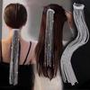 Tocado de Cristal Colgante de Ceja Accesorios para el Cabello Novia Europea y Americana Cadena para la Frente Banda para el Cabello de Gota de Agua Diadema Tocado Étnico Bohemio