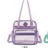 Nova Bolsa Transversal de PVC Grande Capacidade Bolsa de Gelatina Macaron Bolsa de Ombro Transparente para Saída Viagem Bolsa de Maquiagem