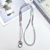 Cadena Cruzada de Cristal Perlado Iridiscente de Lujo para Teléfono, Estilo Largo, Se Puede Usar como Cadena de Mochila, Sensación de Alta Gama, Venta al por Mayor