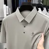 Camisa polo casual de verano de alta gama para hombre, fresca y transpirable, con cuello de solapa, disponible para venta al por mayor