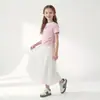 Conjunto de Ropa de Verano Dulce y a la Moda para Niñas: Nueva Camiseta de Manga Corta y Falda de Pastel para Niños Mayores, Conjunto de Dos Piezas Estilo Coreano