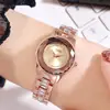 Reloj de Moda para Niña con Incrustaciones de Diamantes Goldie GEDI Personalizado Famoso en Internet Correa de Acero Reloj de Cuarzo Reloj Colorido Casual para Mujer