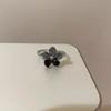 Anillo de flor con degradado de grava de Super Fairy, anillo de dedo con apertura de perla, diseño de nicho, anillo de mujer dulce de alta calidad