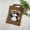 Bolsa de Tricô Ins Desenho Panda Feminina Moda para Carregar na Mão Grande Capacidade Bolsa de Ombro Bolsa Transversal Bolsa