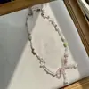 Collar con Lazo de Perlas de Cristal Estilo Coreano 2025, Femenino, Dulce, Versátil, Cadena para Clavícula Fresca y de Nicho para Verano