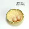 Cesta de Frutas Redonda Tecida à Mão de Bambu Cesta de Peneirar Hotel Fazenda Lanches de Chá Bandeja de Bambu Armazenamento Cesta de Bambu Cesta para Pão Cozido Decoração de Jardim de Infância