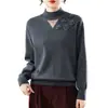 Direto do FabricanteNovo Suéter de Tricô Feminino Gola Alta Meia Cor Sólida Curto Espesso Moda Camisa Básica Outono/Inverno