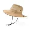 Novo Chapéu de Sol Masculino com Tela, Top Plano, Chapéu Protetor Solar para Exterior, Respirável, Chapéu de Pescador