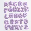 Patches bordados coloridos de letras transfronteiriços, patches para reparo de furos em roupas, decoração DIY para mochilas, 26 patches de letras em inglês