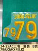 24-25AC Colección para Tres Pasajeros Ropa para Niños Mercancía B Número de Jersey Estampado de Letras Número Transferencia de Calor Mapa Jersey