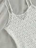 Suministro exclusivo de comercio electrónico transfronterizo desde la fábrica, al por mayor directo en stock: blusa semitransparente de tirantes finos, con estampado ondulado y dobladillo de flecos