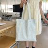Nueva Bolsa de Lona Floral Calada Estilo Coreano Fresca de Gran Capacidad Bolso de Hombro Sobaco Versátil a la Moda Tote para Viajar